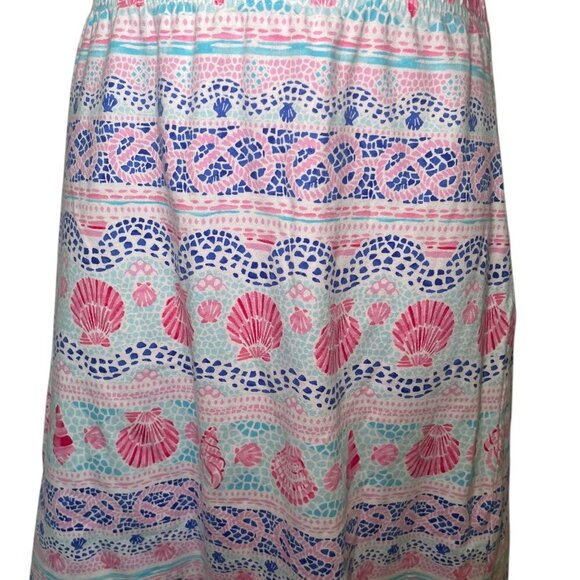 Talbots Seashell Print Stretch Skirt Women’s Medium – Cotton Blend Summer Coast - Picture 2 of 5